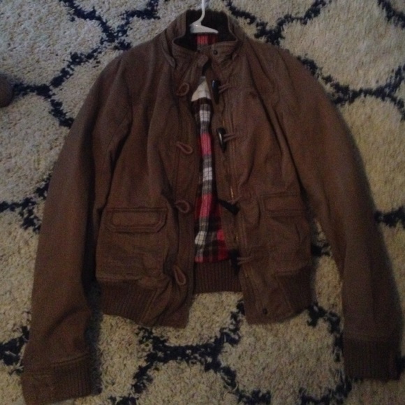 Abercrombie jacket with fur collar