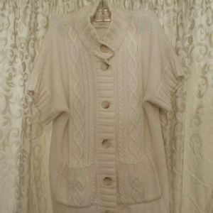 Michael Kors cream button down cardigan