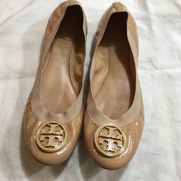 tory burch camel flats