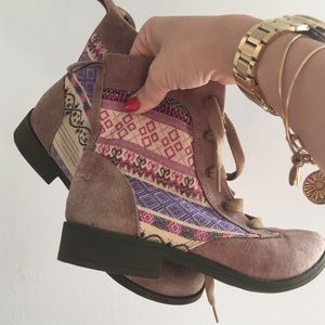 Lace-up Booties