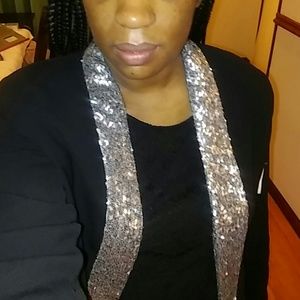 *Price Reduced* Black Jacket with Silver Sequins