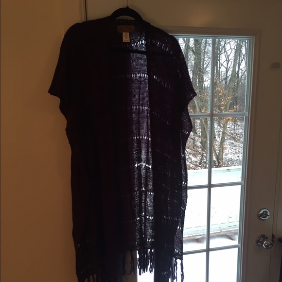 Deep purple drape wearable blanket wrap