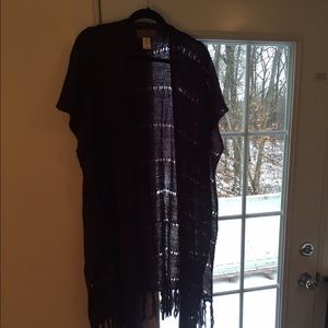Deep purple drape wearable blanket wrap