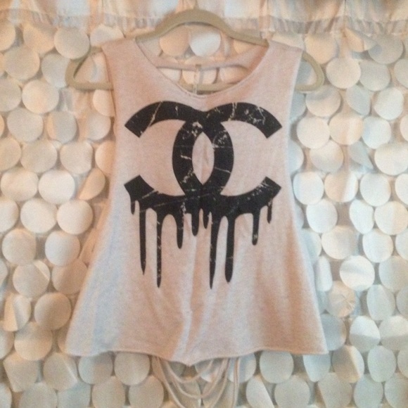 Channel logo muscle tee.