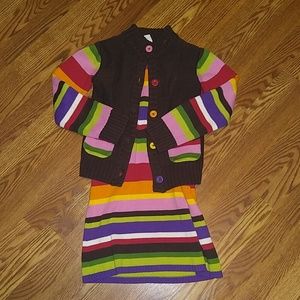 Crazy 8 girls knit dress and sweater sz M 7-8