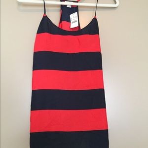 J crew stripped tank top