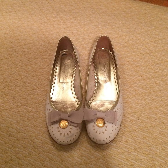 Juicy Couture White eyelet flats - Picture 1 of 3
