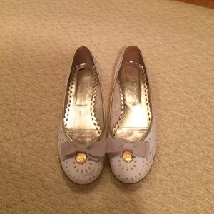 Juicy Couture White eyelet flats