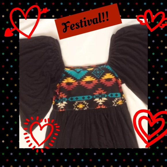 🍭Boho Batwing Maxidress! NEW! - Picture 4 of 4