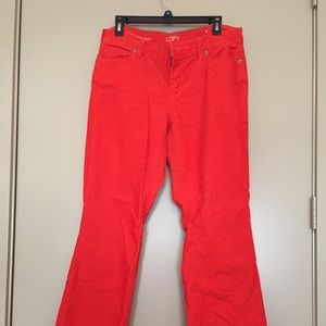 Loft red corduroy pants