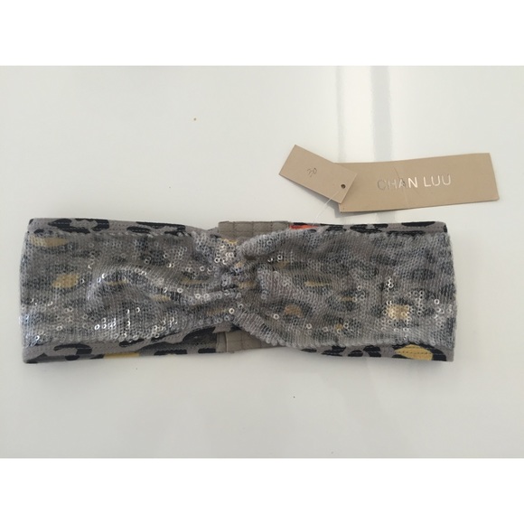 chan luu leopard print sequin bra