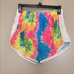 Tye dye running shorts