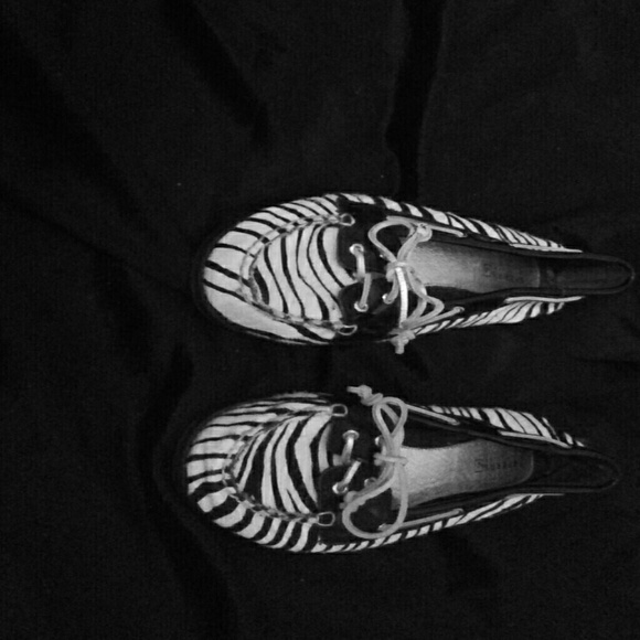 Sperry Top Sider zebra Cow hair