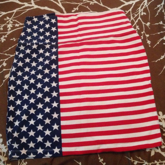 American flag body con skirt.