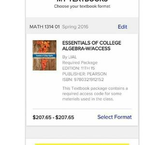Algebra college book