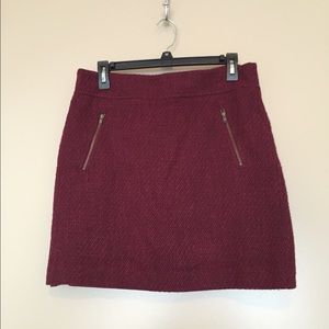 Loft burgundy pencil skirt