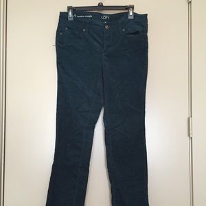 Loft deep blue corduroy pants