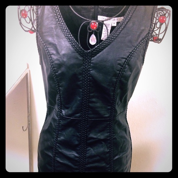 Max Studio Faux leather dress