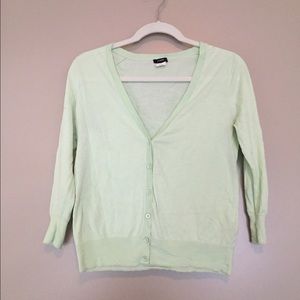 J crew mint cardigan