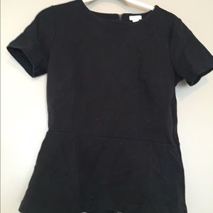 Black peplum shirt