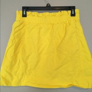 Yellow high waisted skirt