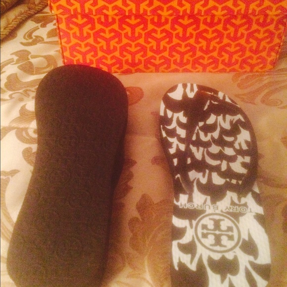 Tory Burch wedge flip flops