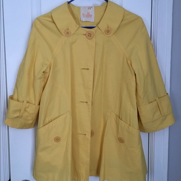 TULLE yellow raincoat, size M
