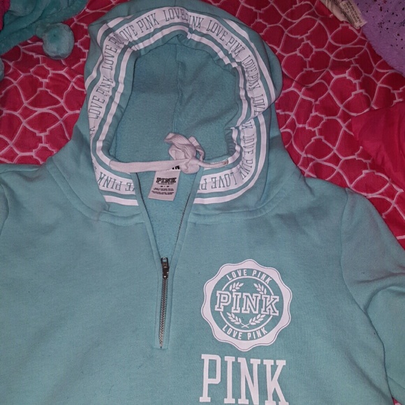 Victorias secret pink deep zip hoodie