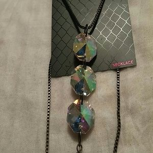 Fringe lariat necklace