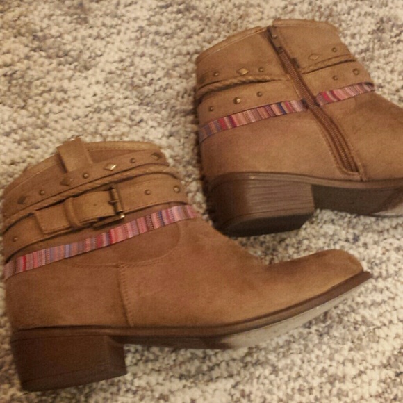 Suade Booties size 10 -like new-