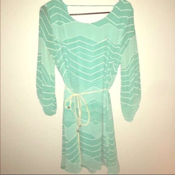 Teal chevron maternity dress