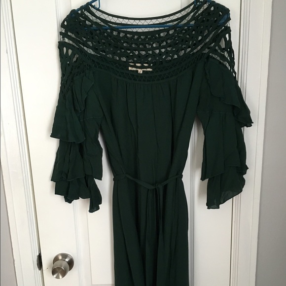 ALTAR'D STATE green dress with crochet detail