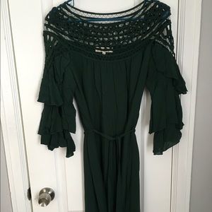 ALTAR'D STATE green dress with crochet detail