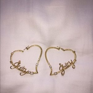 Juicy couture heart earrings