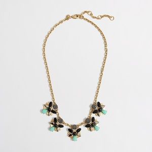 J. Crew Mounted Flowers Necklace