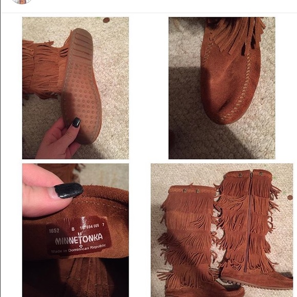 5 layer Fringe Minnetonka Boots - Picture 1 of 1