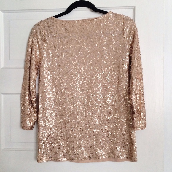 Jcrew sparkle top in champagne - Picture 2 of 2