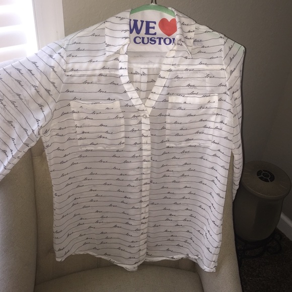 Express 'the portofino shirt' blouse Small