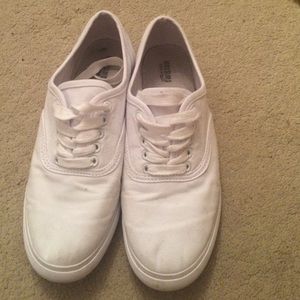 White canvas sneakers