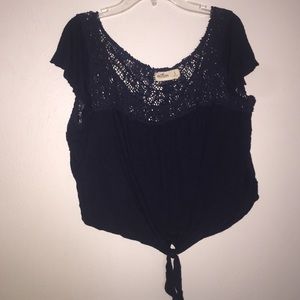 Navy blue Hollister crop top