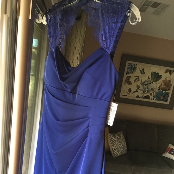 Royal blue bridesmaid dress. 
