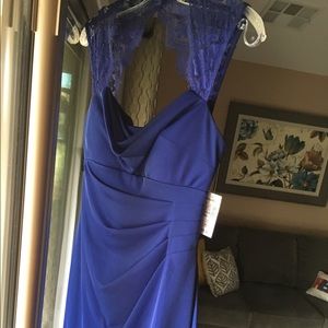 Royal blue bridesmaid dress. 