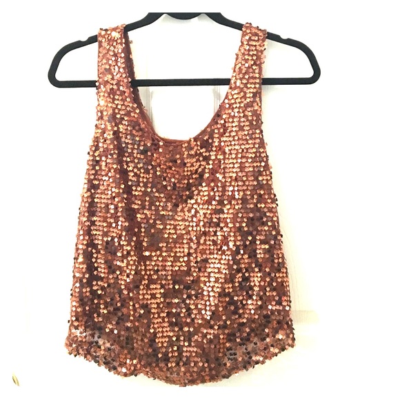 Forever 21 Tops - 🎉Bronze Sequin Shirt- ✨FINAL PRICE✨