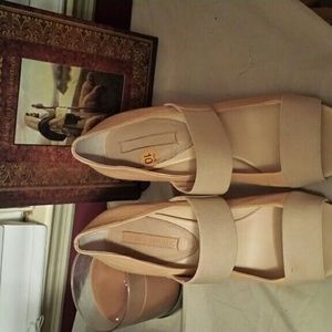 Beige Banana Republic Stacked Heel