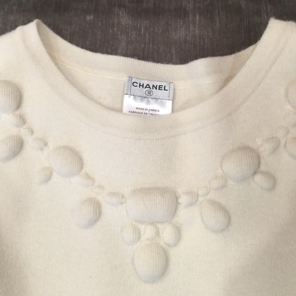 Chanel cream wool sweater
