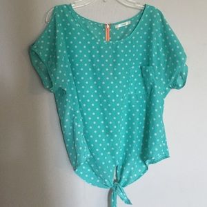 Adorable Timing tshirt with tie in the front