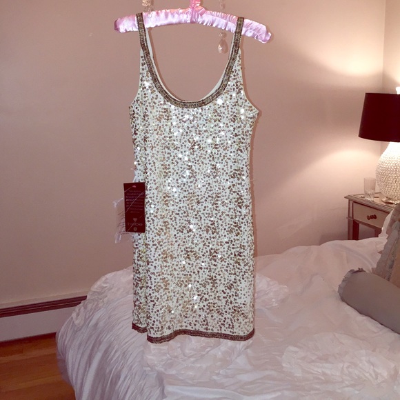 Bebe SQN & Seed bead dress