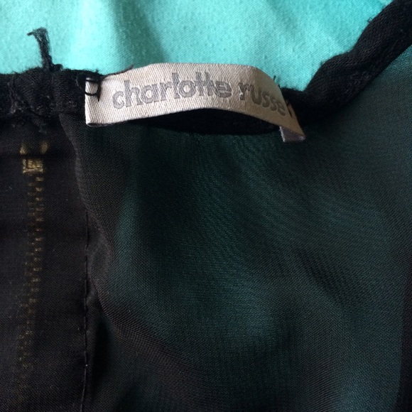 Charlotte Russe Sheer Striped Crop Top - Picture 2 of 3