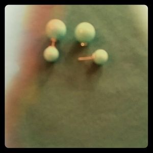 Stainless steel double sided earring