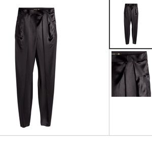 H&M x Balmain silk satin suit pants